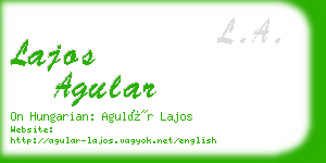 lajos agular business card